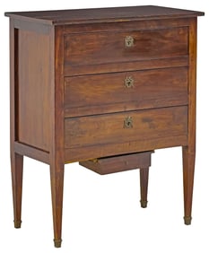 FRENCH NEOCLASSICAL STYLE MAHOGANY PETITE COMMODE