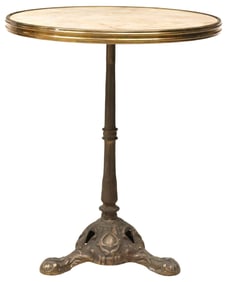 FRENCH CIRCULAR CAST IRON BISTRO TABLE