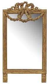 FRENCH LOUIS XVI STYLE GILT-PAINTED WALL MIRROR