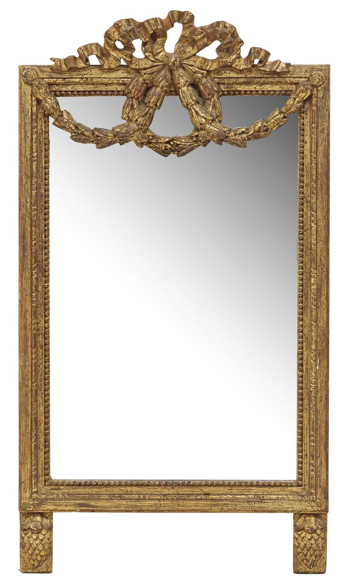 FRENCH LOUIS XVI STYLE GILT-PAINTED WALL MIRROR (1 of 3)