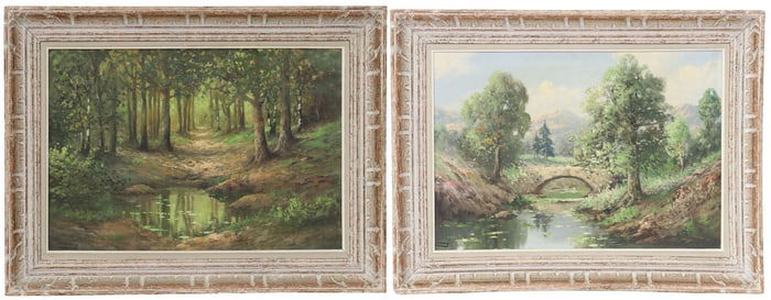(2) LUCIEN CHANAY (20TH C.) FRENCH SCHOOL LANDSCAPE PAINTINGS
