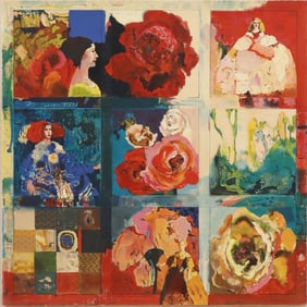 PATRICIA NIX (B.1938) LARGE FRAMED SERIGRAPH ON PAPER