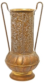 ITALIAN TEXTURED BRASS UMBRELLA / STICK STAND