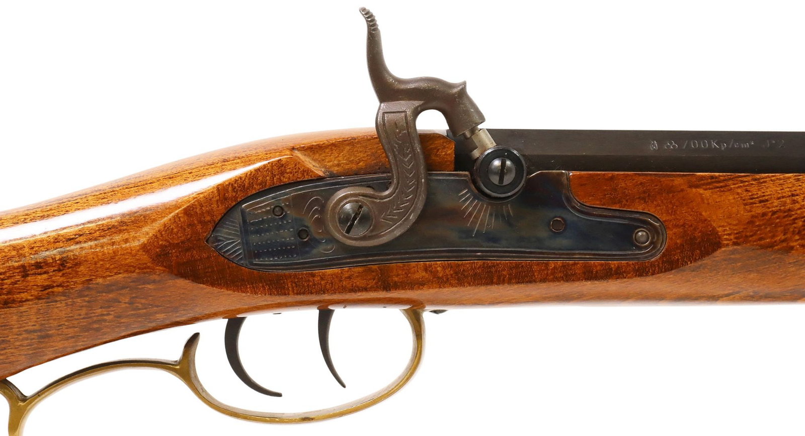 CONNECTICUT VALLEY BLACKPOWDER SQUIRREL RIFLE, .36 CAL: Connecticut Valley Firearms Black Powder Squirrel Rifle, made in Spain, .36 caliber, 25" octagonal barrel, wood ramrod, blade front sight, adjustable rear sight, double set trigger, brass trigger guar