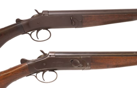 (2) VINTAGE 12 GA SHOTGUNS, W.H. DAVENPORT & CAROLINA ARMS