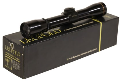 LEUPOLD 4X SCOPE MODEL M8, ORIGINAL BOX & INSTRUCTIONS