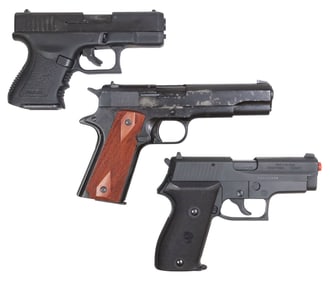 (3) BLANK FIRING PISTOLS, ITALIAN BRUNI, GERMAN GECO
