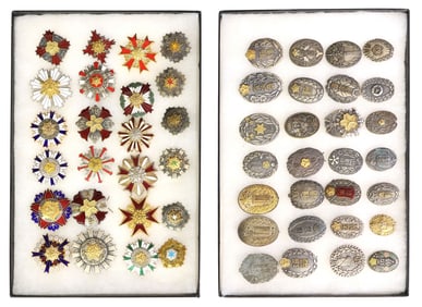 (52) JAPANESE BADGES, MANY FIRE BRIGADES