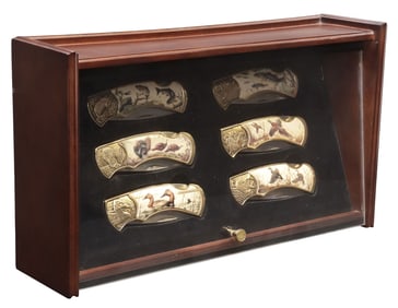 (6) FRANKLIN MINT FISH & WILDLIFE COLLECTOR'S FOLDING KNIVES