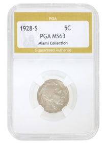 U.S. BUFFALO NICKEL, 1928-S, PGA MS63