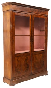FRENCH LOUIS PHILIPPE PERIOD MAHOGANY LIBRARY BOOKCASE