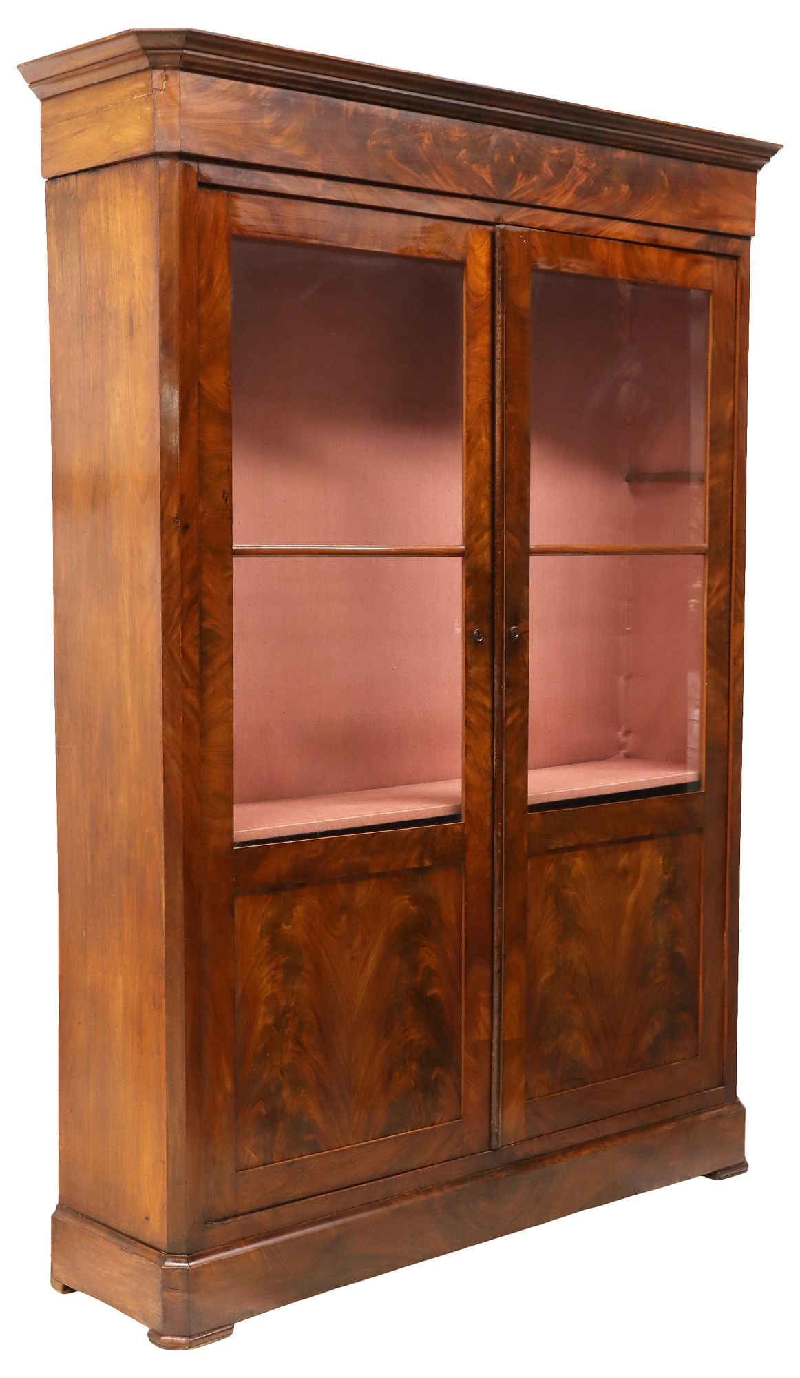 FRENCH LOUIS PHILIPPE PERIOD MAHOGANY LIBRARY BOOKCASE (1 of 4)