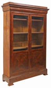 FRENCH LOUIS PHILIPPE PERIOD MAHOGANY LIBRARY BOOKCASE