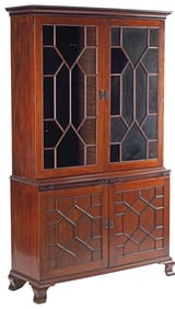 ENGLISH REGENCY MAHOGANY BOOKCASE CABINET