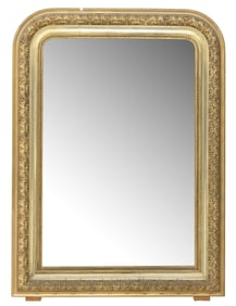 FRENCH LOUIS PHILIPPE PERIOD GILTWOOD WALL MIRROR
