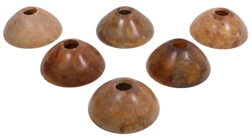 (6) ALABASTER CHANDELIER LAMP SHADES
