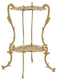 BRADLEY & HUBBARD VICTORIAN CAST IRON TWO-TIER STAND