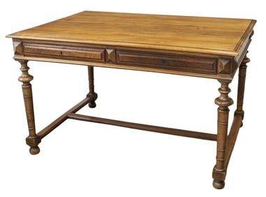 FRENCH HENRI II STYLE WALNUT WRITING DESK