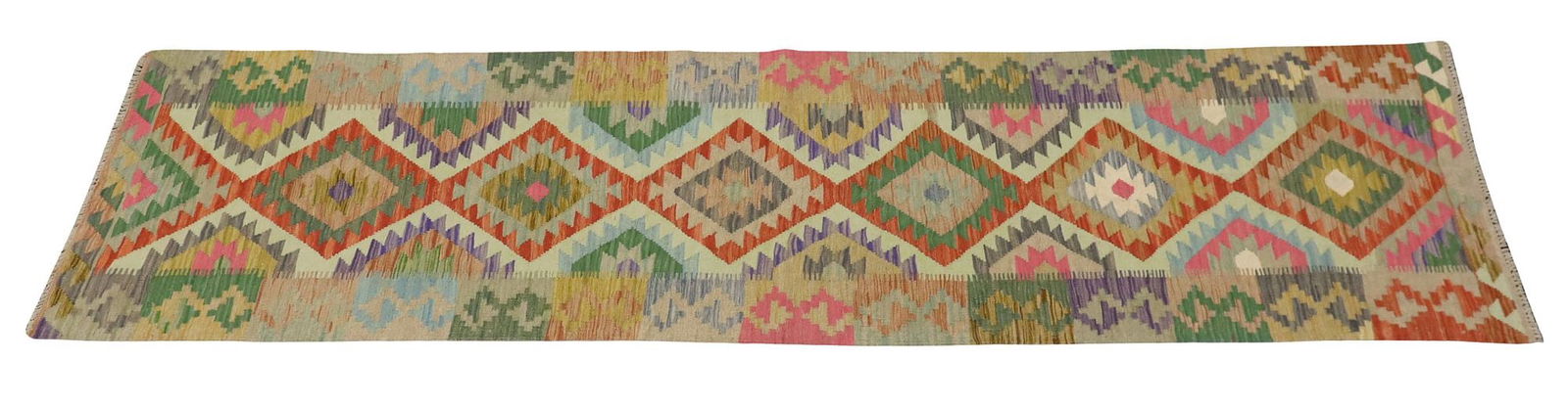 ESTATE FLATWOVEN KILIM RUNNER, 9'10" X 2'8.5" (1 of 3)