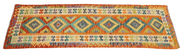 ESTATE FLATWOVEN KILIM RUNNER, 8'7" X 2'8"