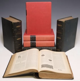 (7) FRENCH LIBRARY SHELF BOOKS: ENCYCLOPEDIC REVIEW & COOKBOOKS