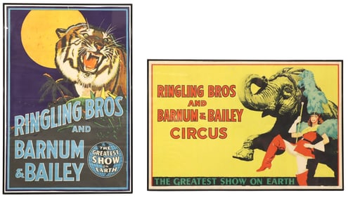 (2) FRAMED CIRCUS POSTERS, RINGLING BROS AND BARNUM & BAILEY