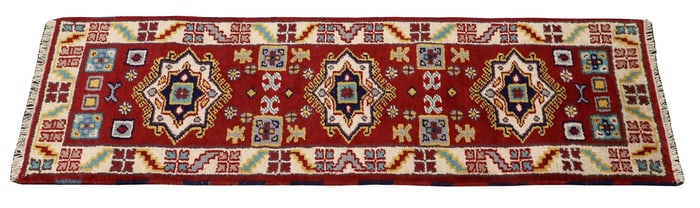 HAND-TIED ESTATE KAZAK RUNNER, 6'8" X 2' 1"