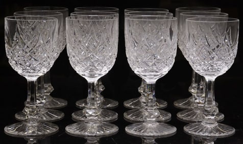 (12) BACCARAT 'COLBERT' CRYSTAL PORT WINE GLASSES