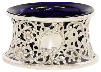 VICTORIAN WILLIAM COMYNS & SONS STERLING SILVER POTATO RING & LINER