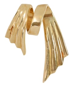 ESTATE 10KT YELLOW GOLD SPIRALED SLIDE PENDANT
