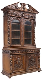 FRENCH RENAISSANCE REVIVAL CARVED OAK SIDEBOARD
