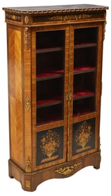 FRENCH NAPOLEON III MARQUETRY BOOKCASE