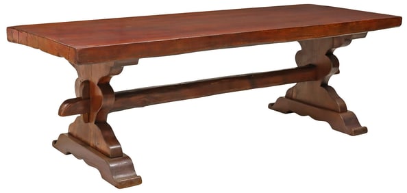 FRENCH OAK MONASTERY OR REFECTORY TABLE, 91"L