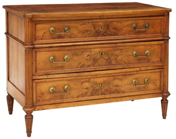 FRENCH LOUIS XVI STYLE WALNUT COMMODE