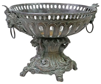 MAITLAND-SMITH (ATTRIB.) VERDIGRIS BRONZE RETICULATED URN