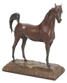 EDWIN BOGUCKI (B.1932) BRONZE SCULPTURE, 'EGYPTIAN STALLION'