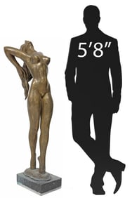 CHARLES UMLAUF (1911-1994) BRONZE SCULPTURE, THE BALLERINA, 55"H