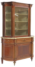 FRENCH LOUIS XVI STYLE GLAZED MAHOGANY BUFFET