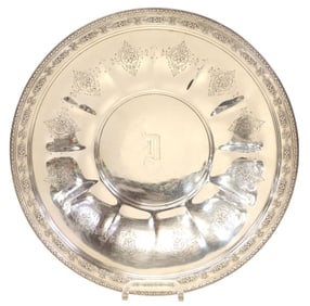TOWLE SILVERSMITHS 'LOUIS XIV' STERLING SILVER CENTERPIECE UNDERPLATE