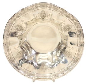 TOWLE SILVERSMITHS 'LOUIS XIV' STERLING SCALLOPED CENTERPIECE BOWL