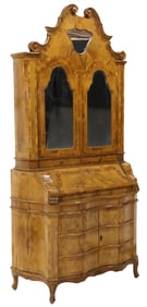 ITALIAN VENETIAN PATCHWORK BUREAU BOOKCASE