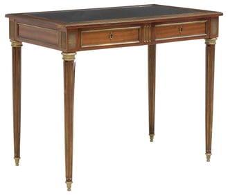 FRENCH LOUIS XVI STYLE MAHOGANY BUREAU PLAT