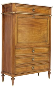 FRENCH LOUIS XVI STYLE MAHOGANY SECRETAIRE A ABATTANT