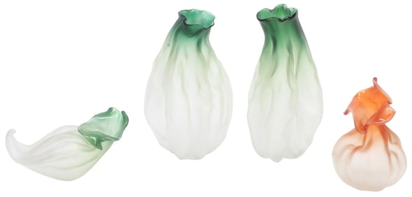 (4) NIKOLAS WEINSTEIN (B.1968) ART GLASS SCULPTURAL VESSELS