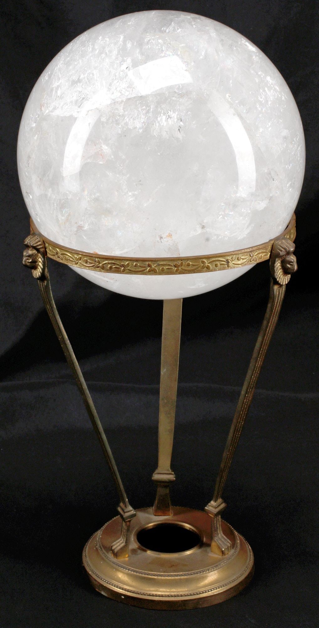 ROCK CRYSTAL SPHERE WITH GILT-METAL STAND (1 of 4)