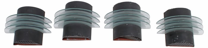 (4) POSTMODERN MEMPHIS STYLE 'DRITTEL' METAL & GLASS WALL LIGHTS