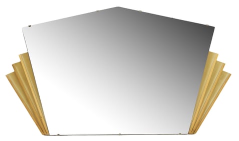 ART DECO FAN-SHAPED BEVELED MIRROR