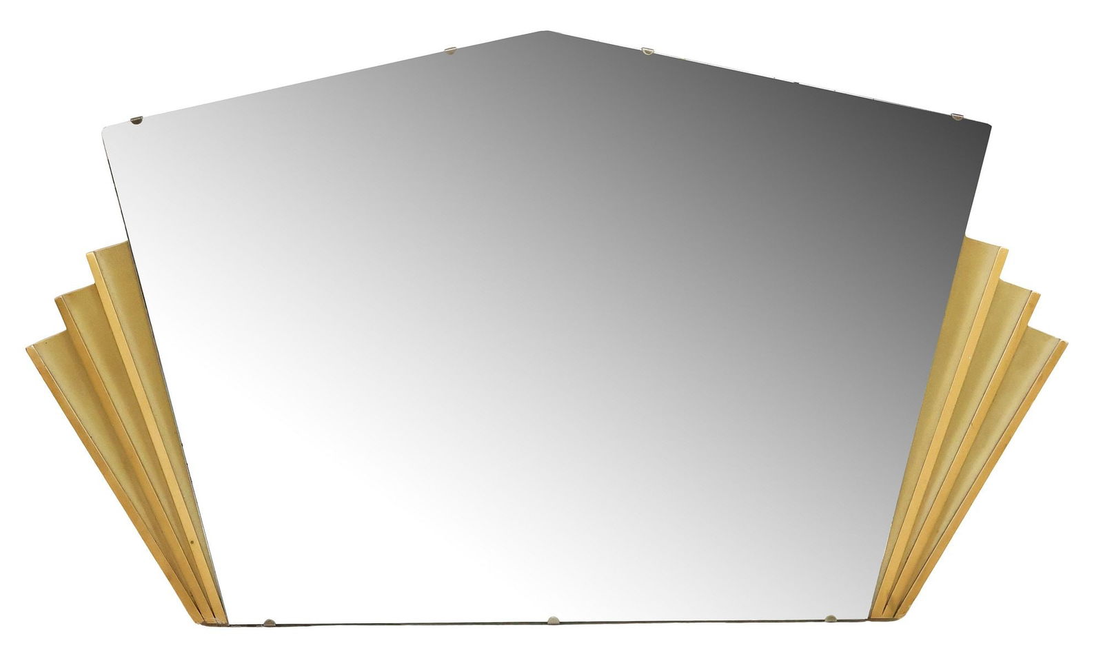 ART DECO FAN-SHAPED BEVELED MIRROR (1 of 3)