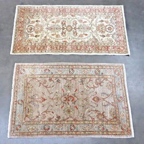 (2) ESTATE HAND-TIED GHANZI RUGS, LARGEST: 4'7" X 2'6"