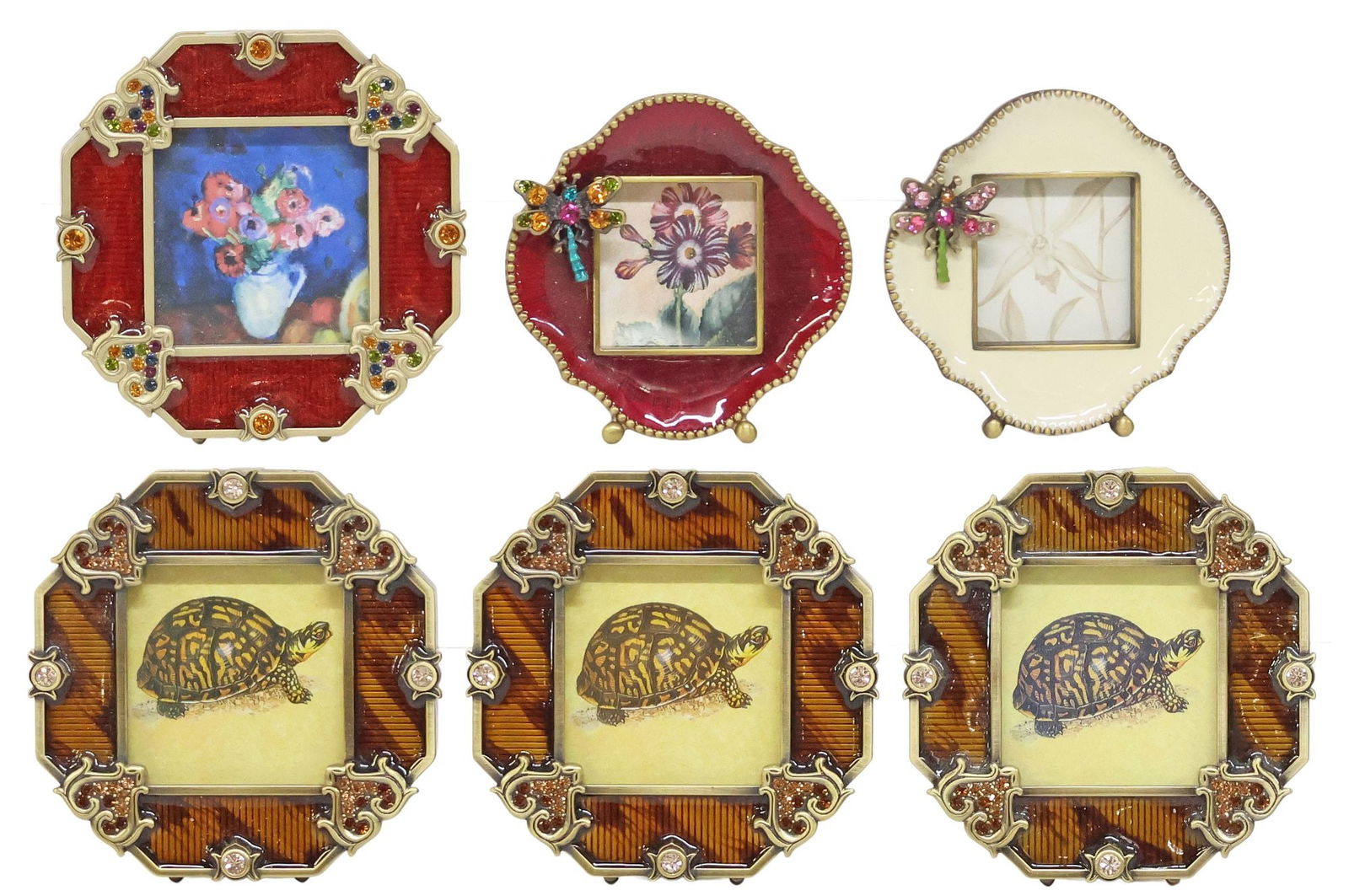 (6) JAY STRONGWATER ENAMEL& SWAROVSKI CRYSTAL 'EVA' & 'DRAGONFLY' FRAMES (1 of 5)